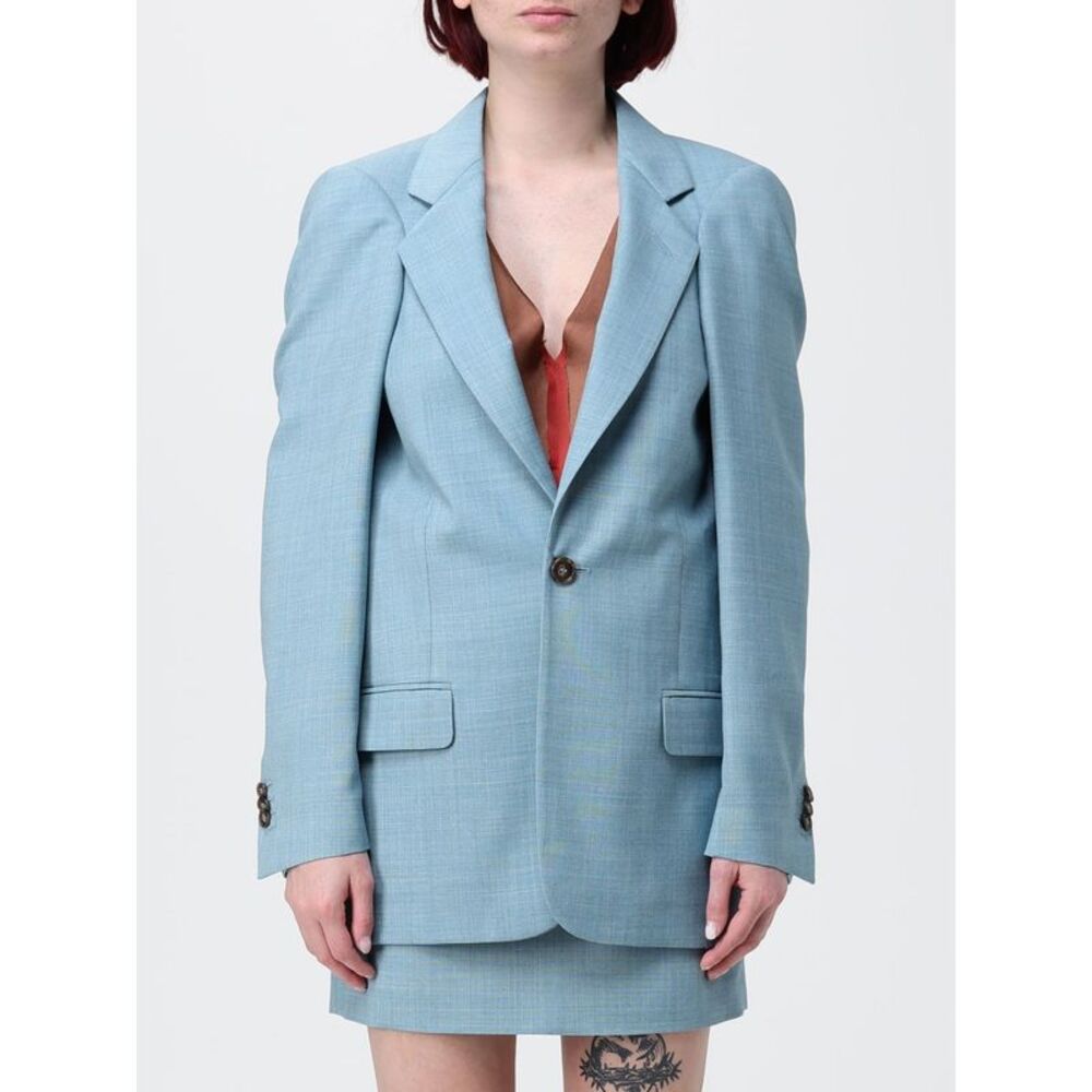Mm6 Maison Margiela Women Virgin Wool Single Breasted Blazer Mm6 Maison Margiela
